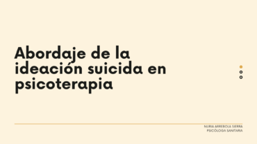 Curso online: “Abordaje de la ideación suicida en terapia”